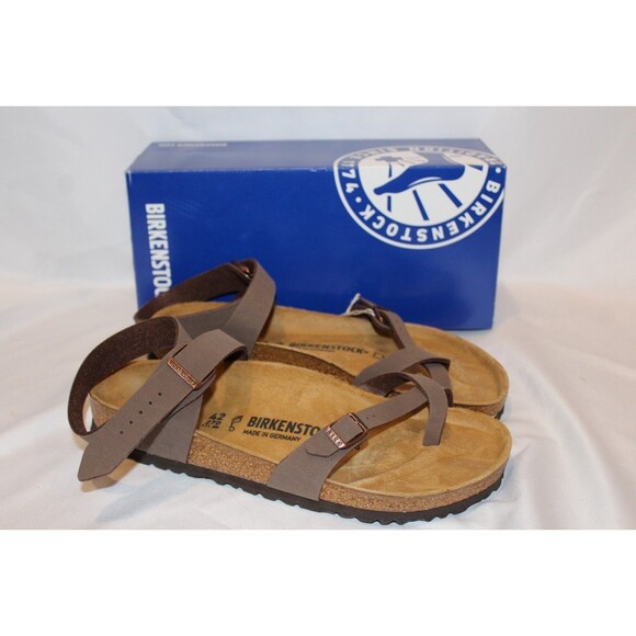 Birkenstock Yara Leather Ankle Strap Sandals Mocha NEW - Picture 4 of 7